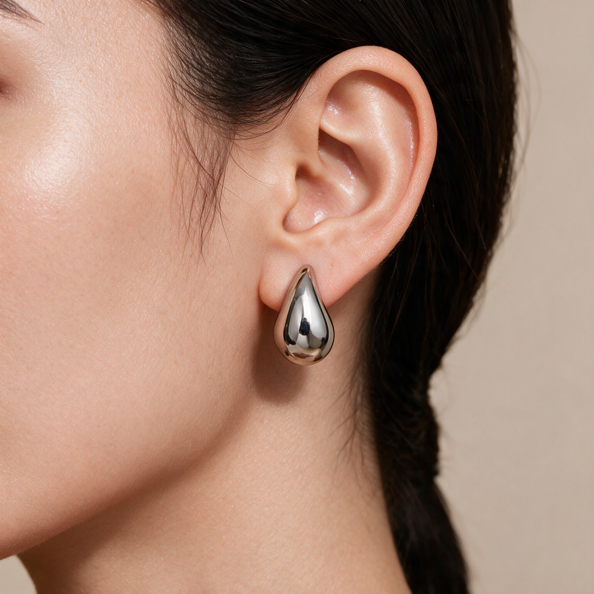 Chunky Drop Stud Earrings