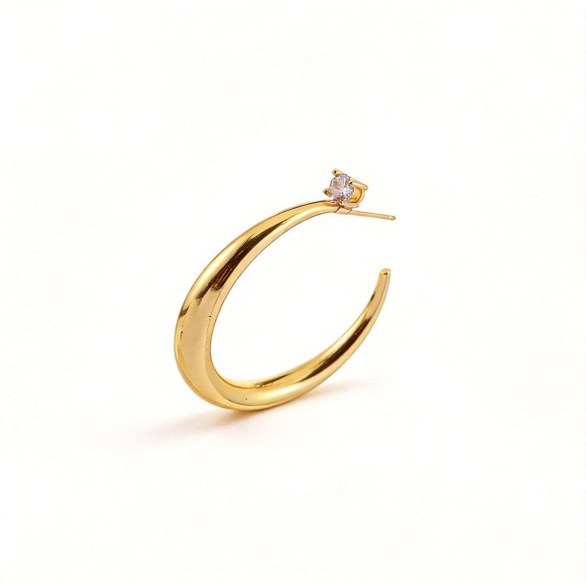 Chunky Hoop Stud Earrings