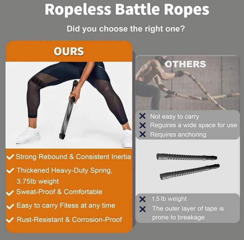 CLARVIA Portable Slimming Battle Ropes