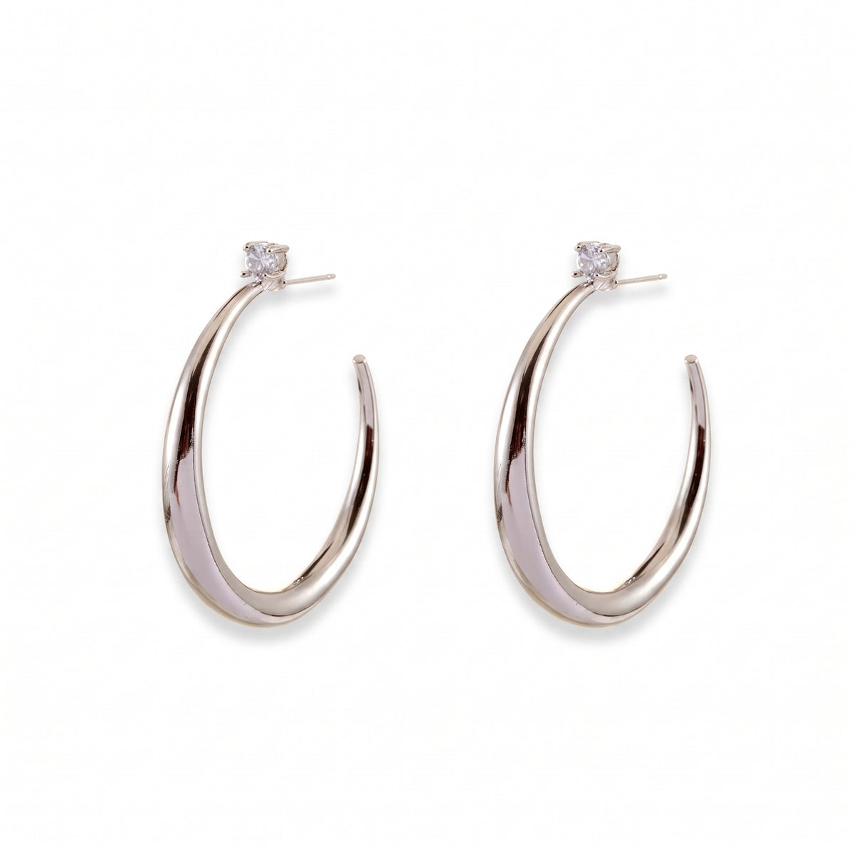 Chunky Hoop Stud Earrings
