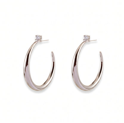 Chunky Hoop Stud Earrings