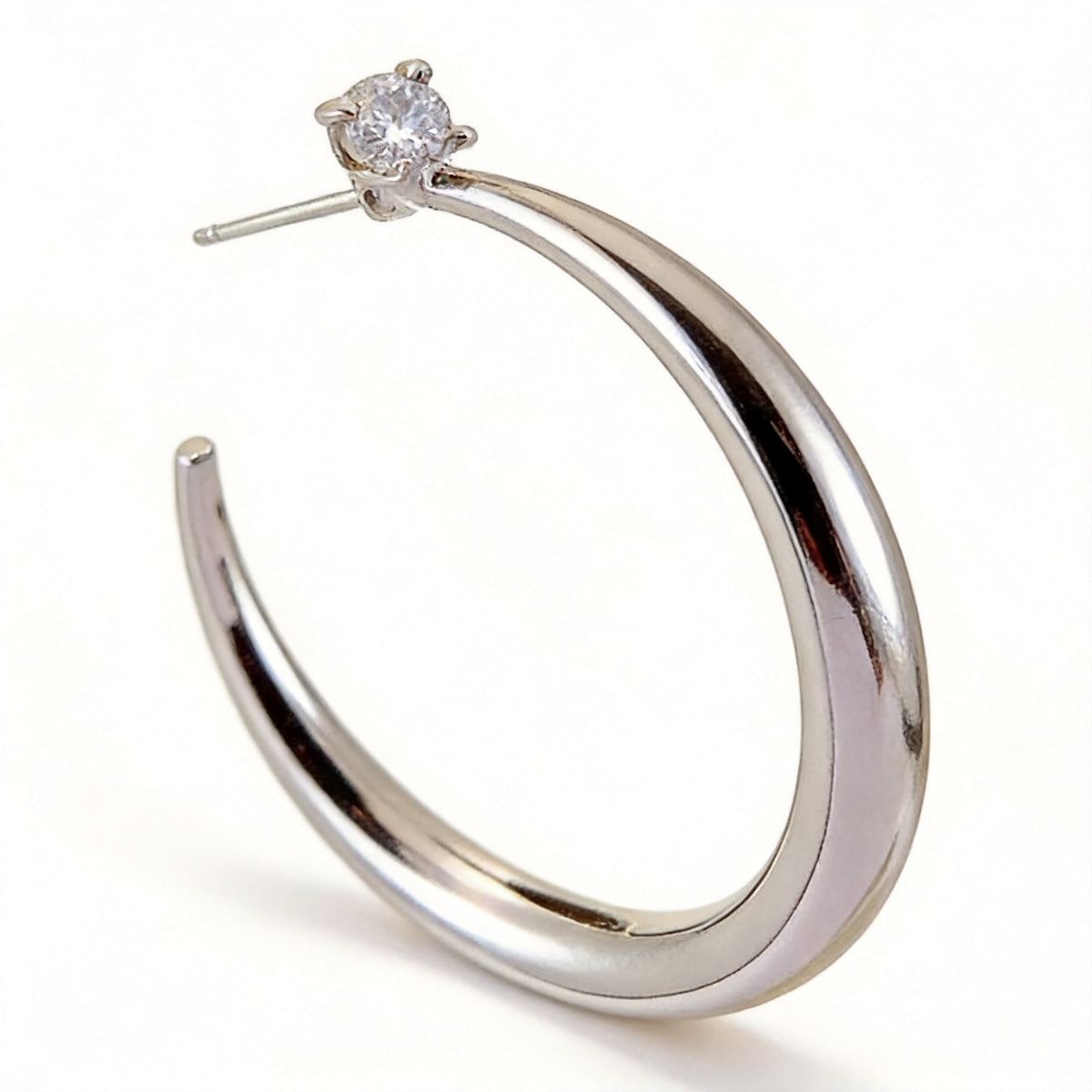 Chunky Hoop Stud Earrings