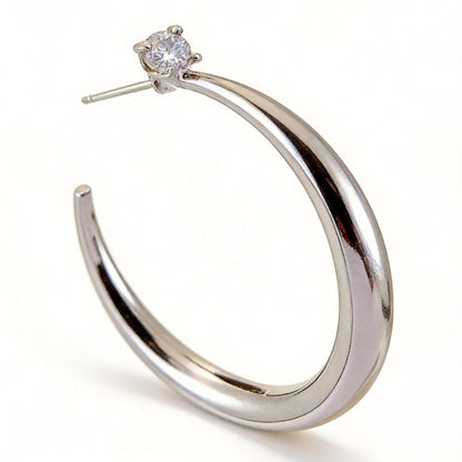 Chunky Hoop Stud Earrings