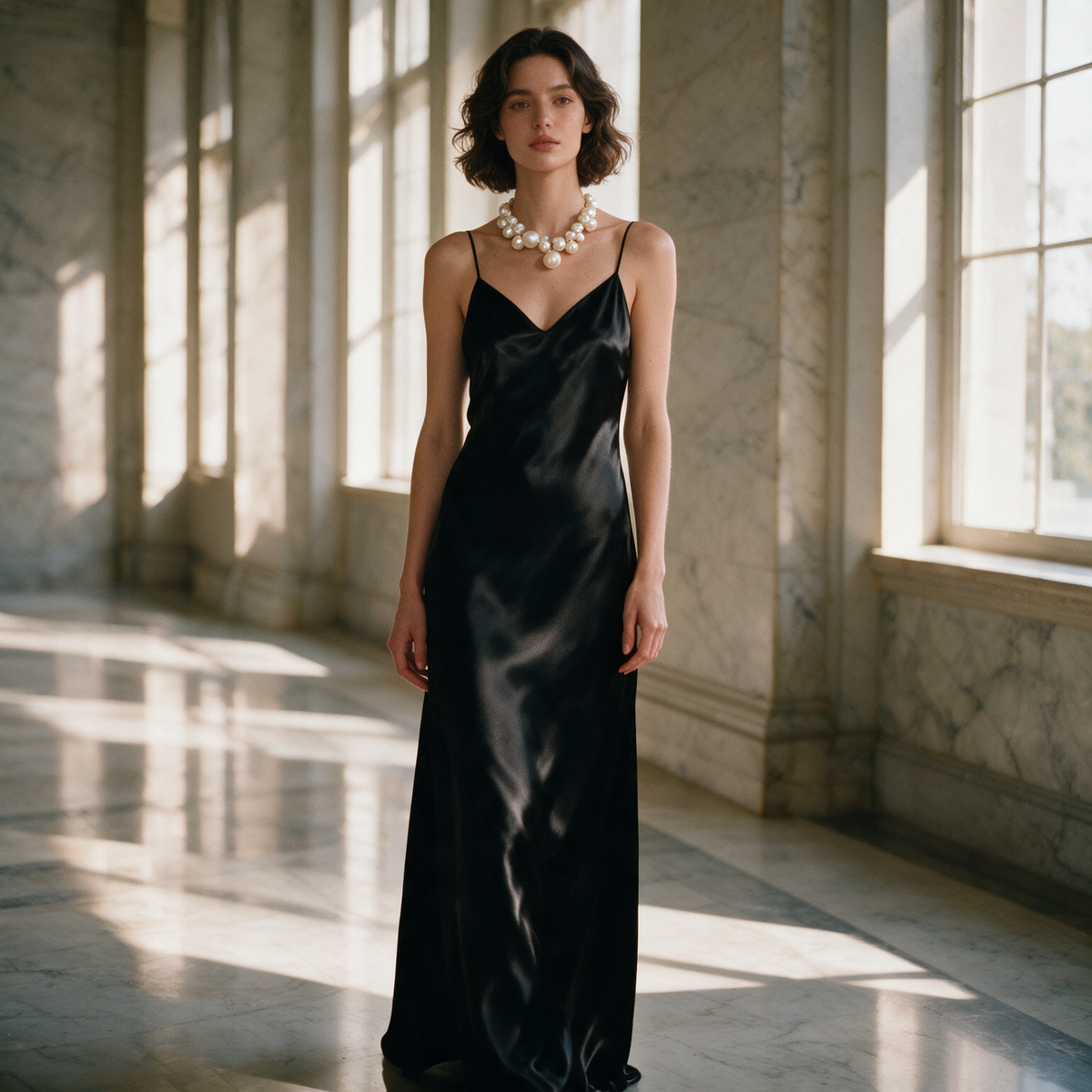 Olivia Chunky Faux Pearl Statement Necklace
