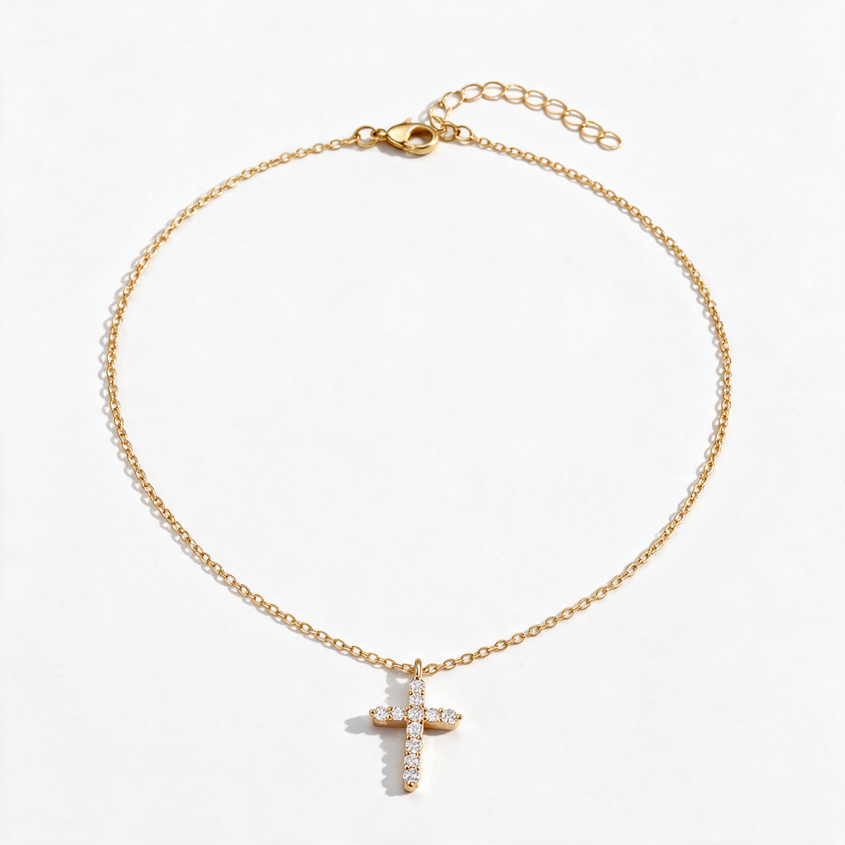Cubic Zirconia Cross Necklace