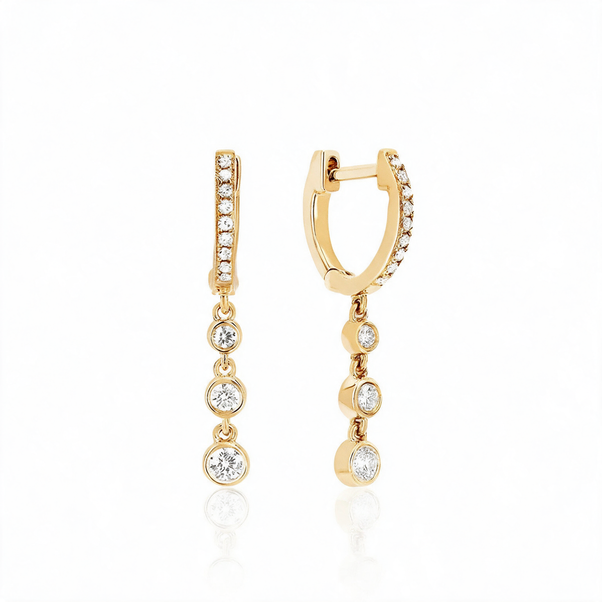 Dangle Drop Hoop Earrings