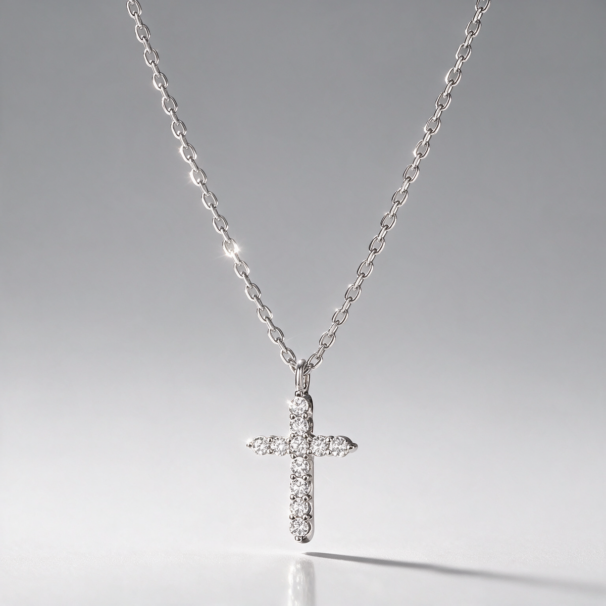 Cubic Zirconia Cross Necklace