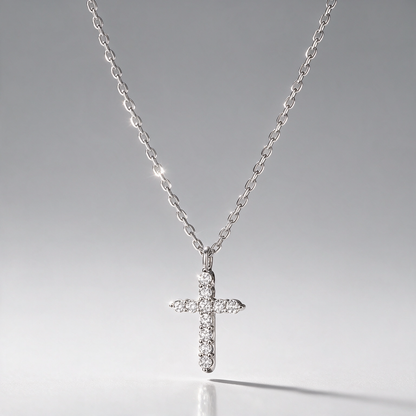 Cubic Zirconia Cross Necklace