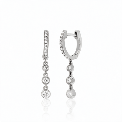 Dangle Drop Hoop Earrings