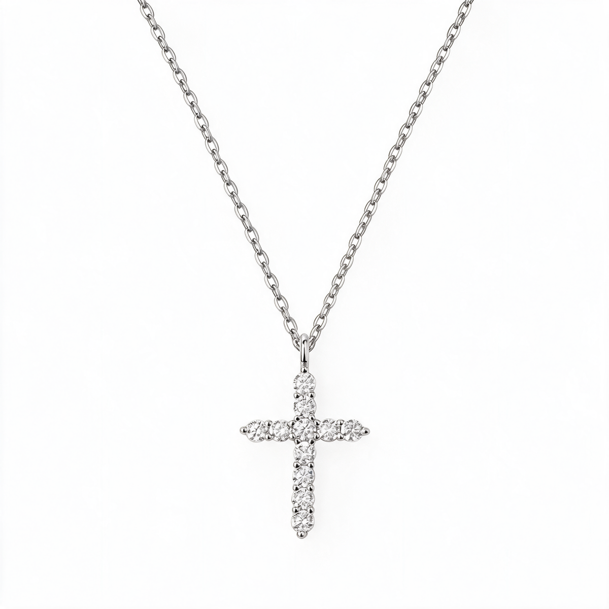 Cubic Zirconia Cross Necklace