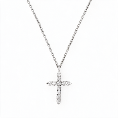 Cubic Zirconia Cross Necklace