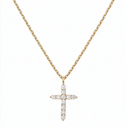 Cubic Zirconia Cross Necklace