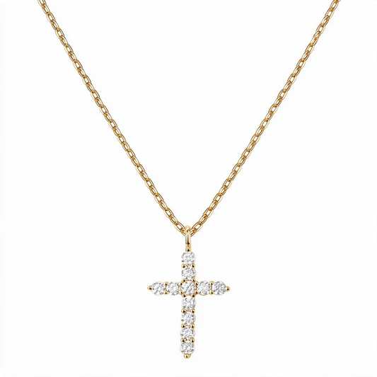 Cubic Zirconia Cross Necklace