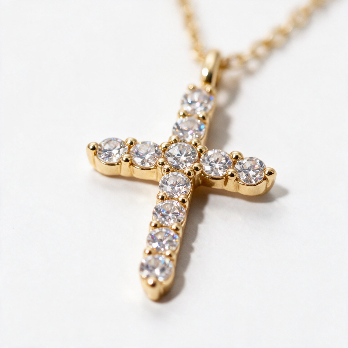 Cubic Zirconia Cross Necklace