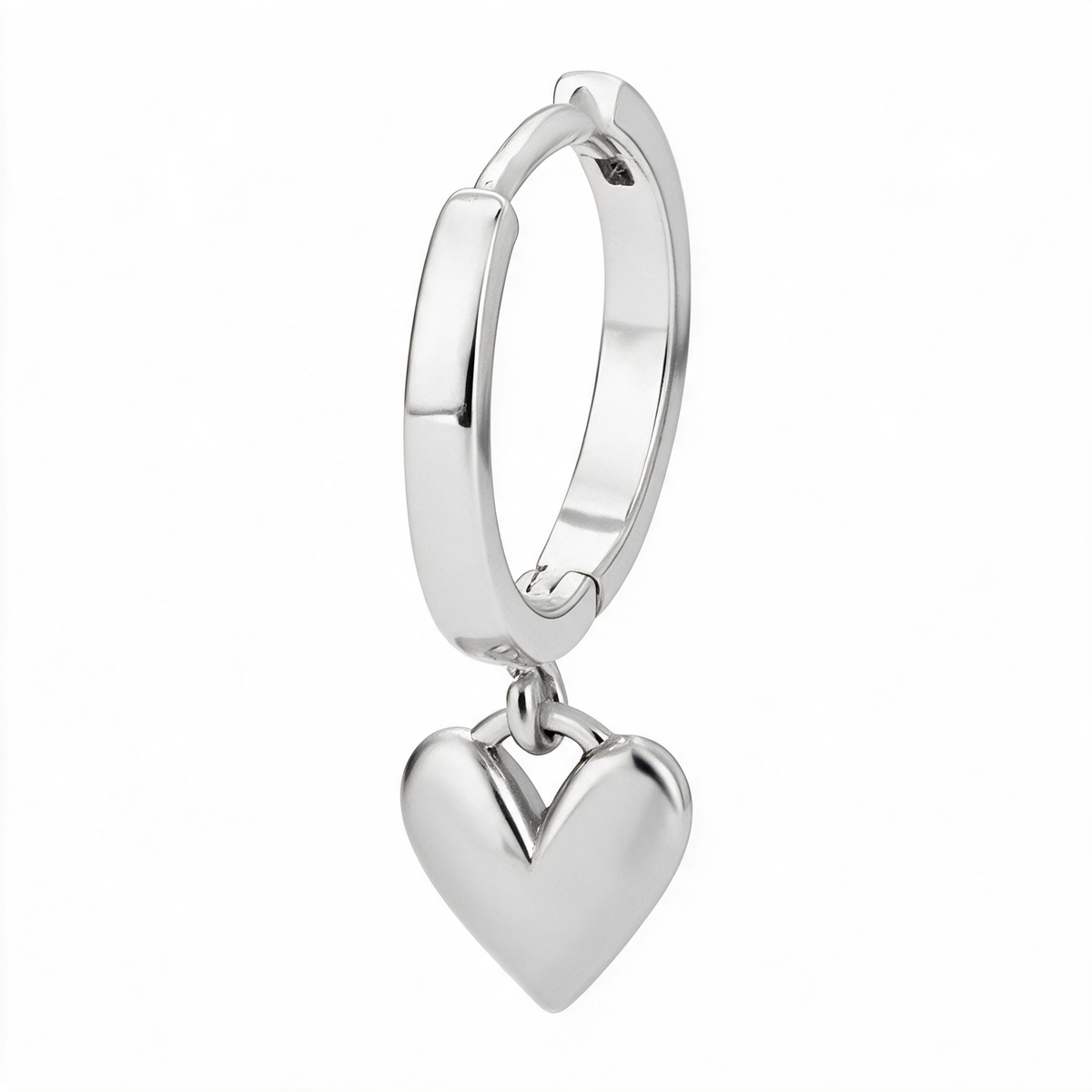 Heart Hoop Drop Earrings