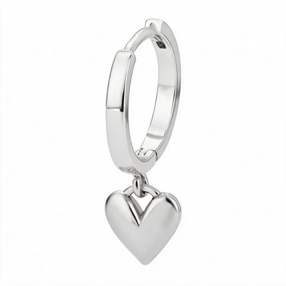 Heart Hoop Drop Earrings
