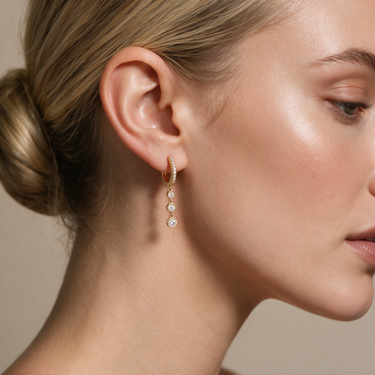Dangle Drop Hoop Earrings