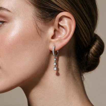 Dangle Drop Hoop Earrings